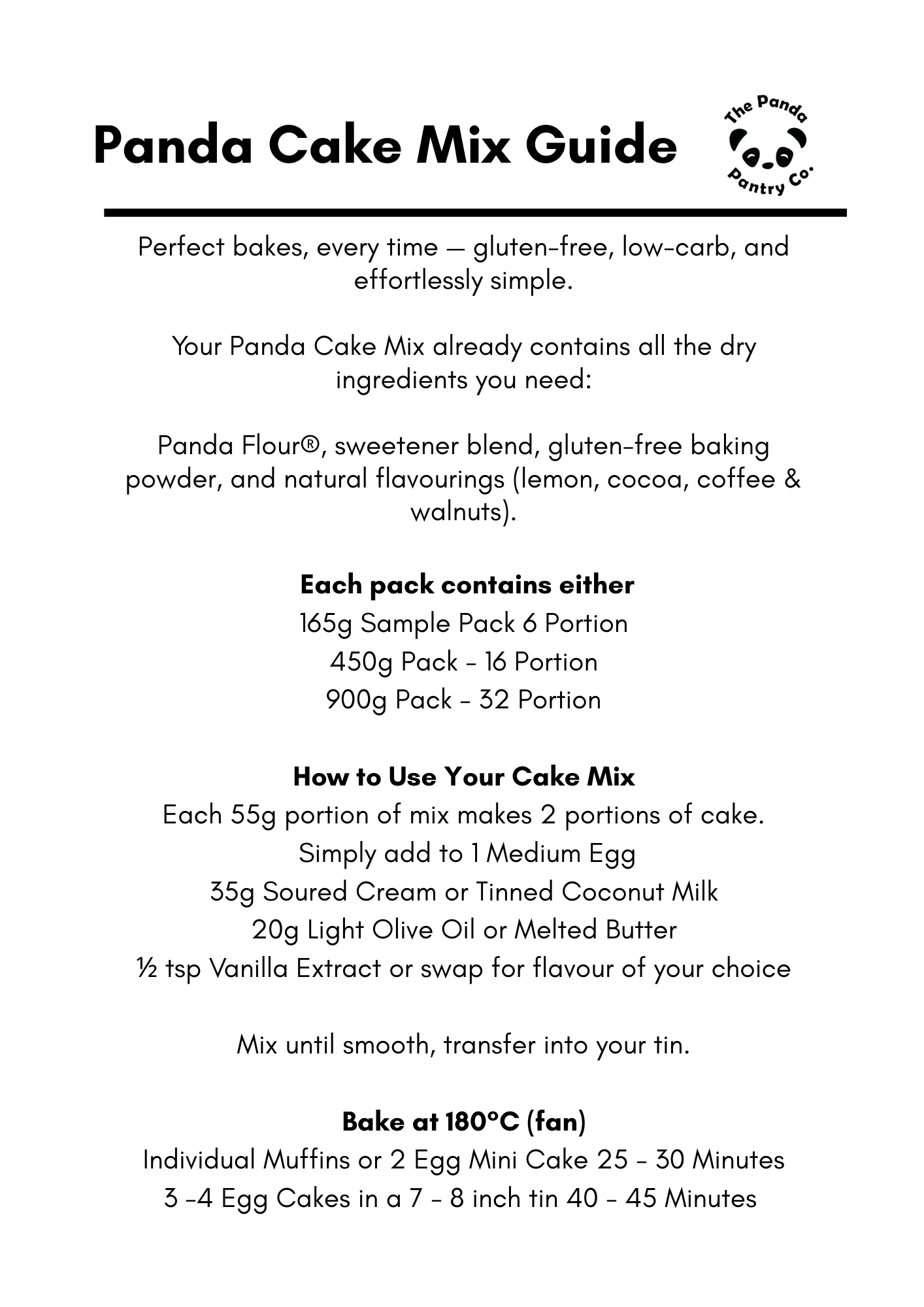 Lemon Cake Mix (165g Sample Mix - 6 portions)