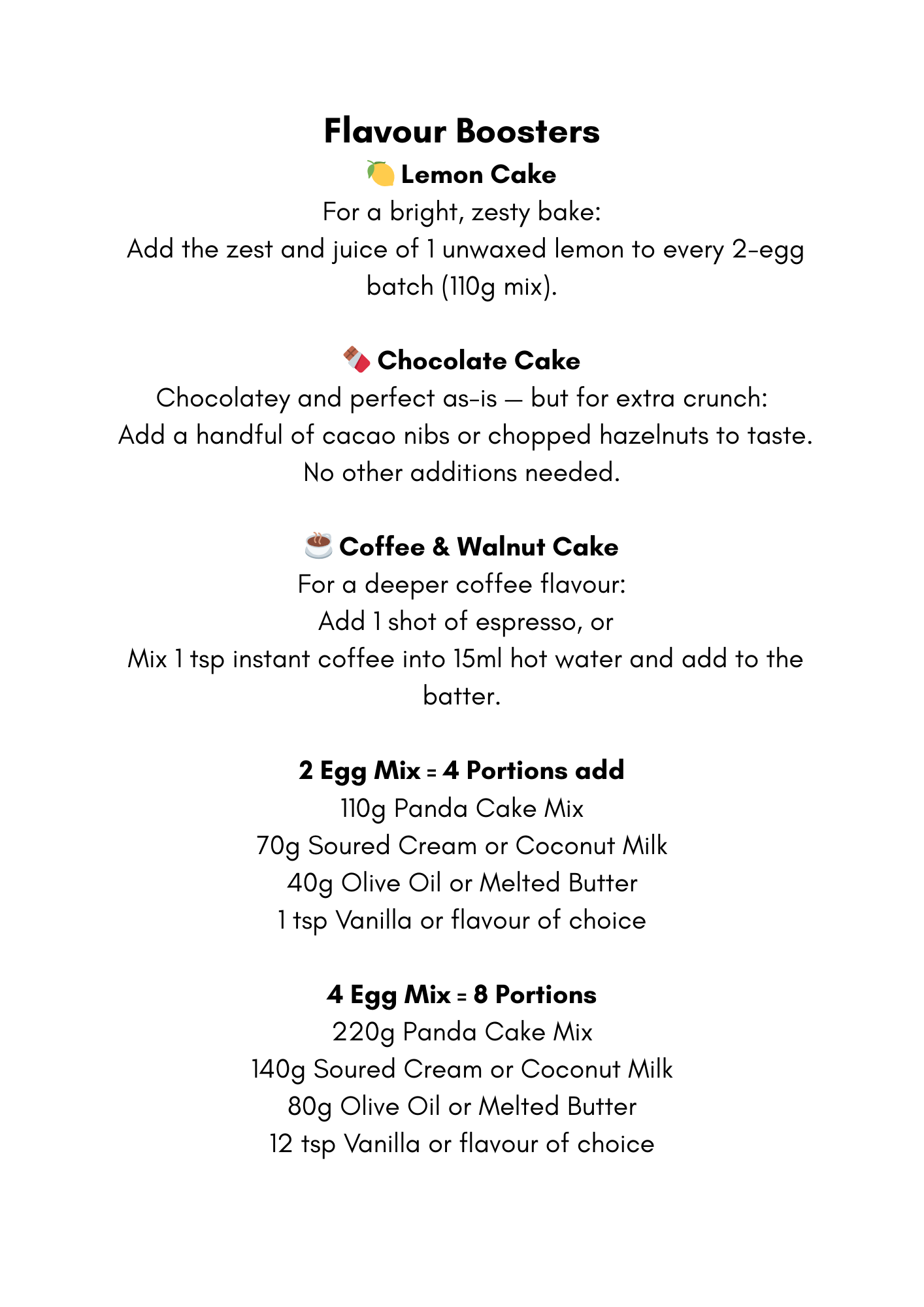 Lemon Cake Mix (165g Sample Mix - 6 portions)