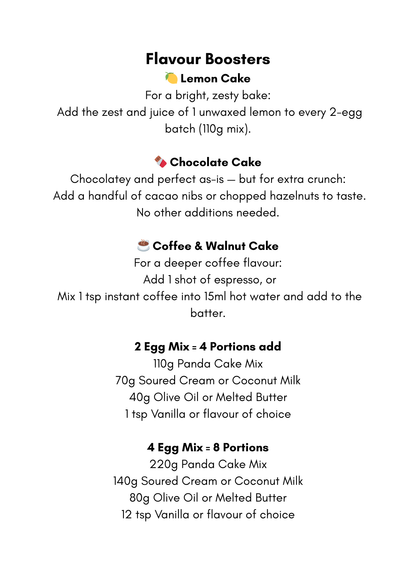 Lemon Cake Mix (165g Sample Mix - 6 portions)