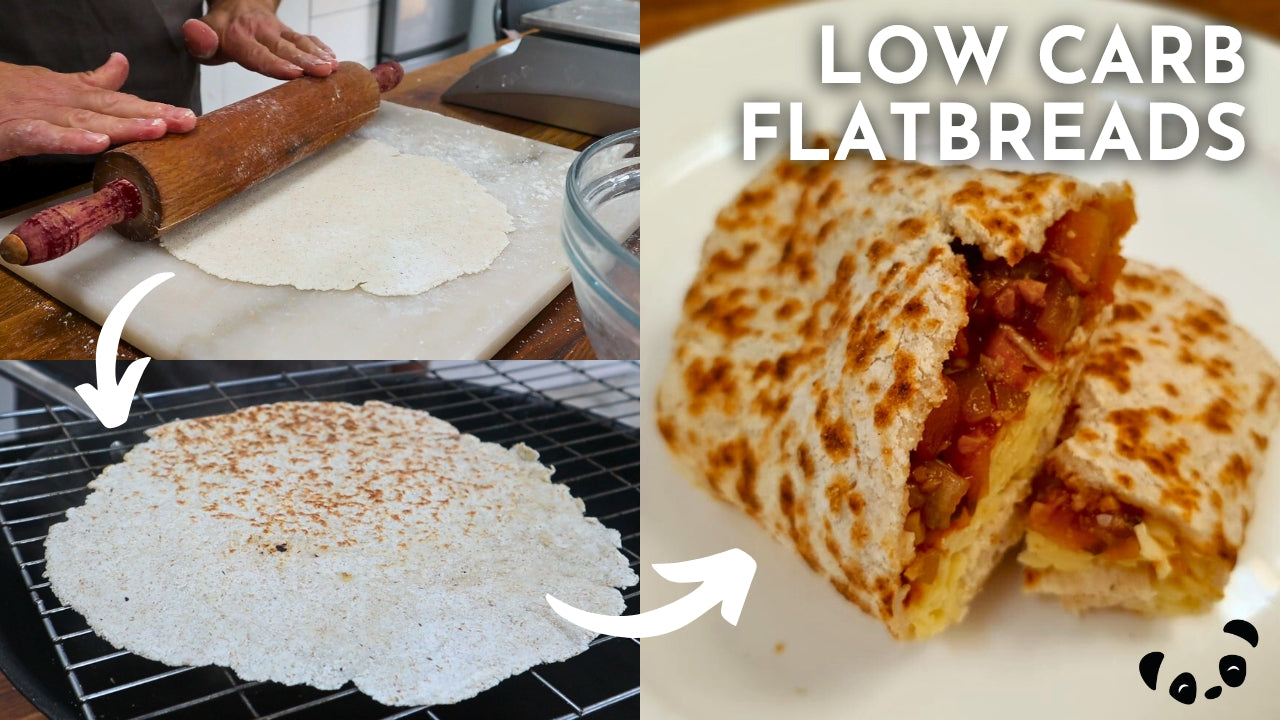 Load video: How to make Low Carb Flatbreads with Panda Flour