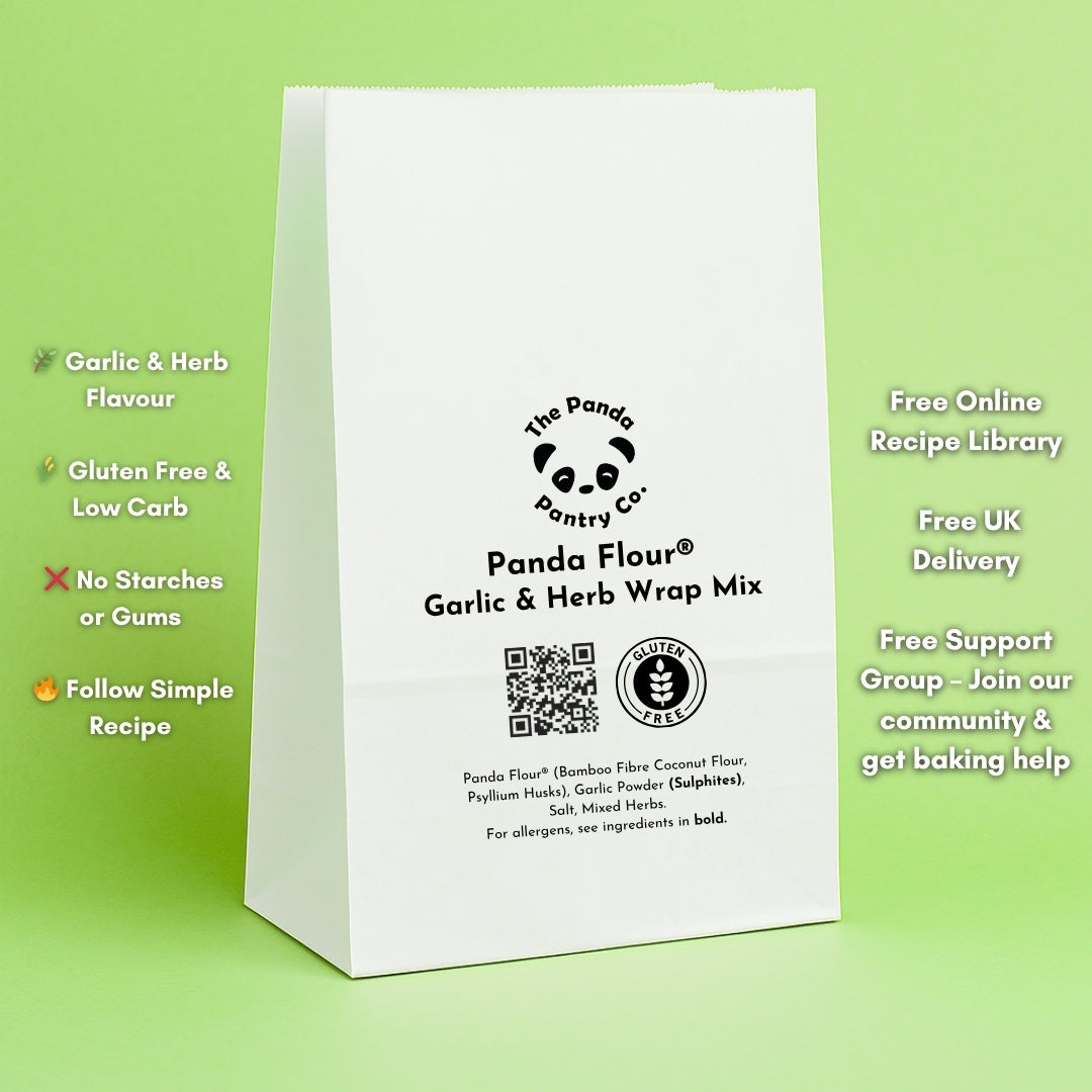 Garlic & Herb Wrap Mix – 120g Sample Pack (makes 5 Wraps) – The Panda ...