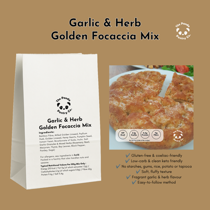 🌿 Garlic & Herb Golden Panda Focaccia Mix